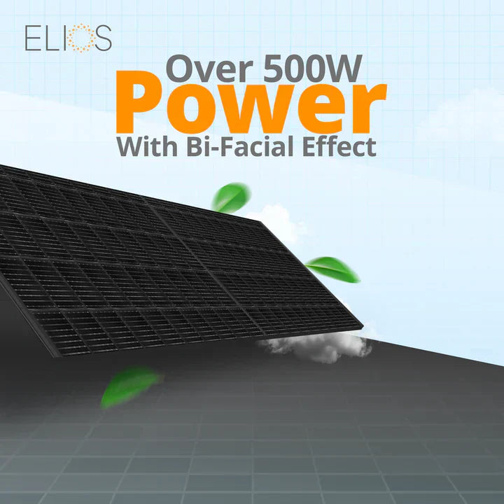 Elios Voltaic 400HC-BF | Panneau Solaire Bifacial Monocristallin 400W